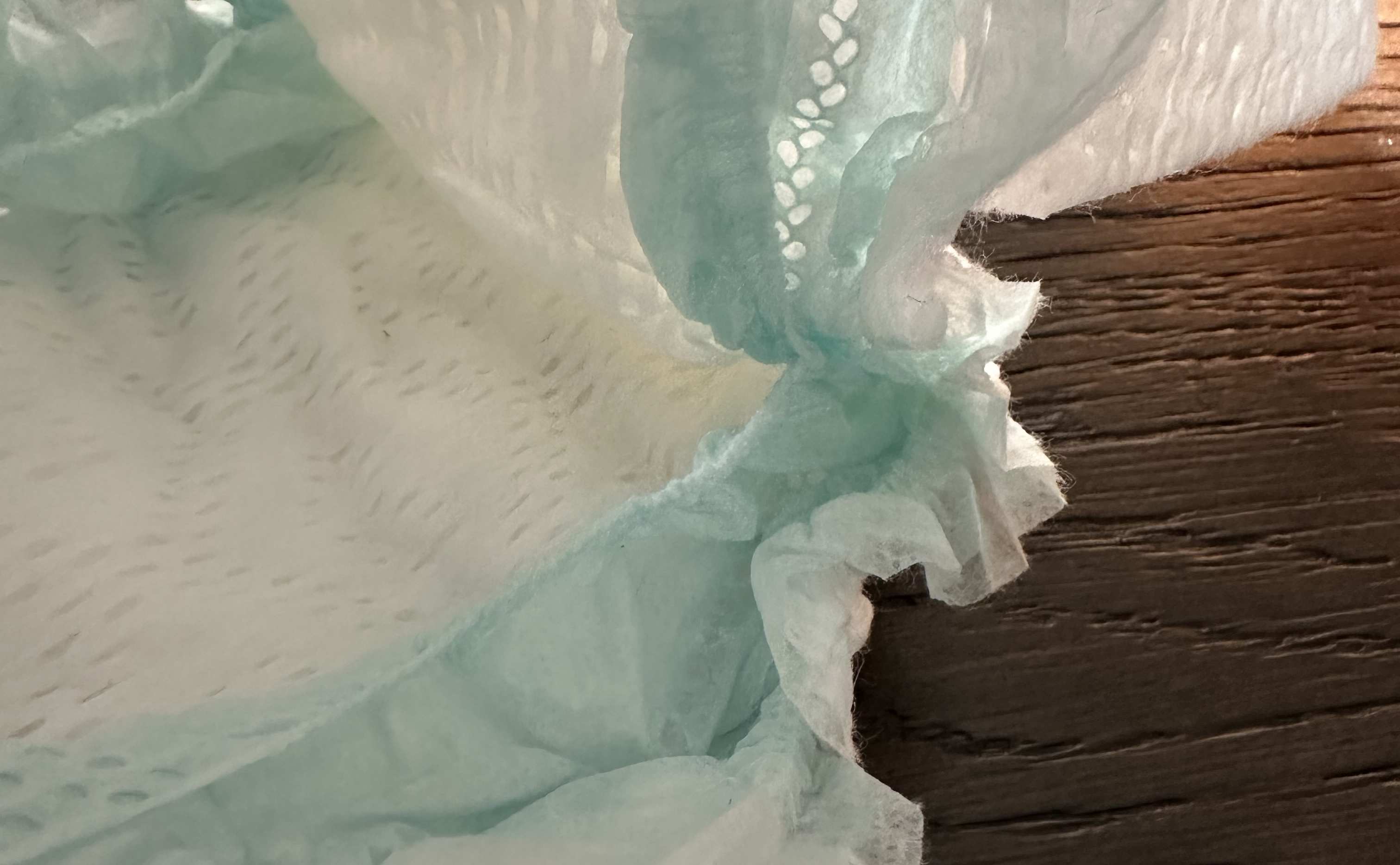 Pampers Swaddlers ruffles.