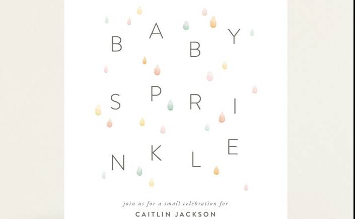 Try this invitation's wording: “Baby Sprinkle: Join us for a small celebration for [parents' names].”.