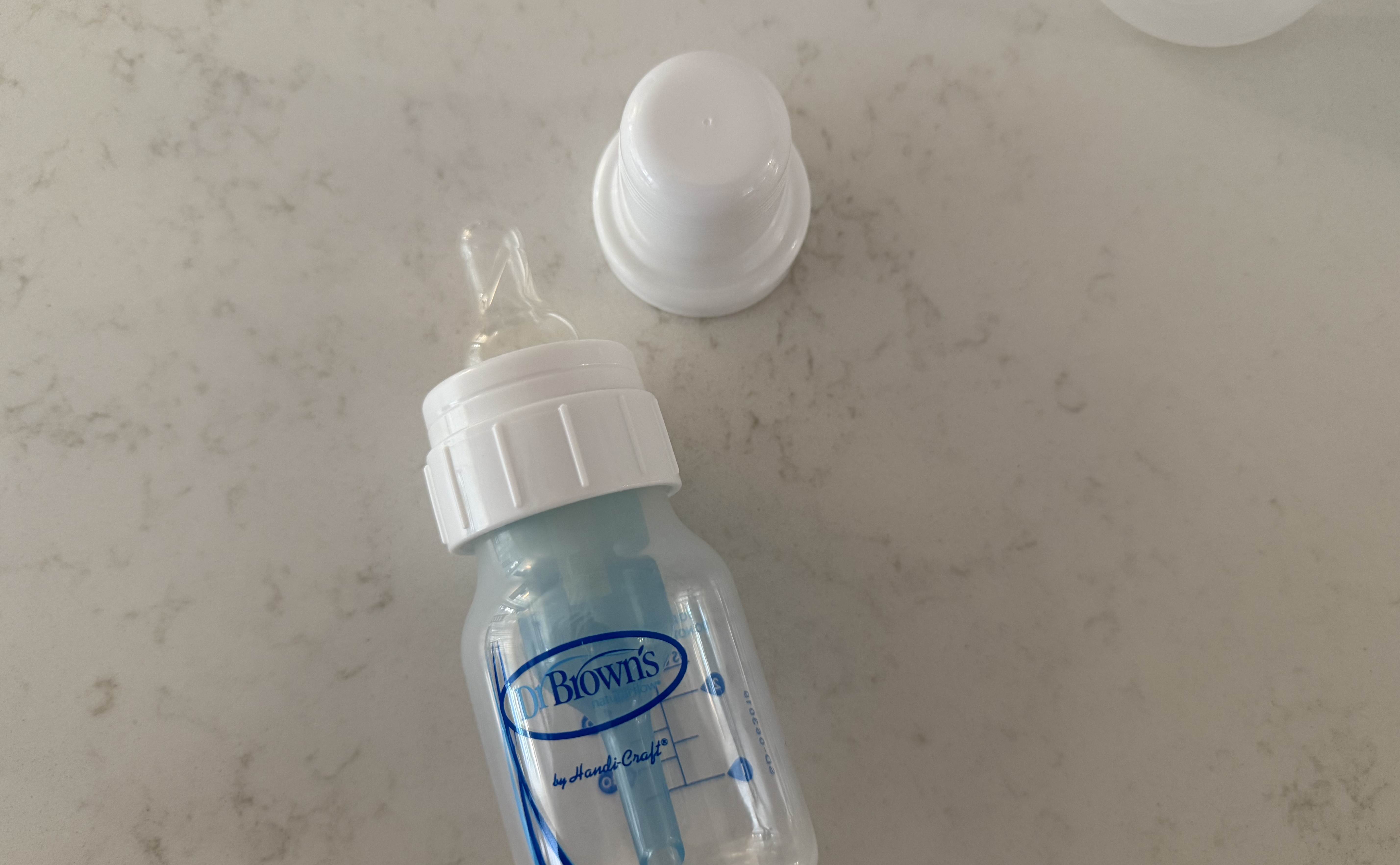 Photo of Dr. Brown's Narrow Options+ bottle without the lid.