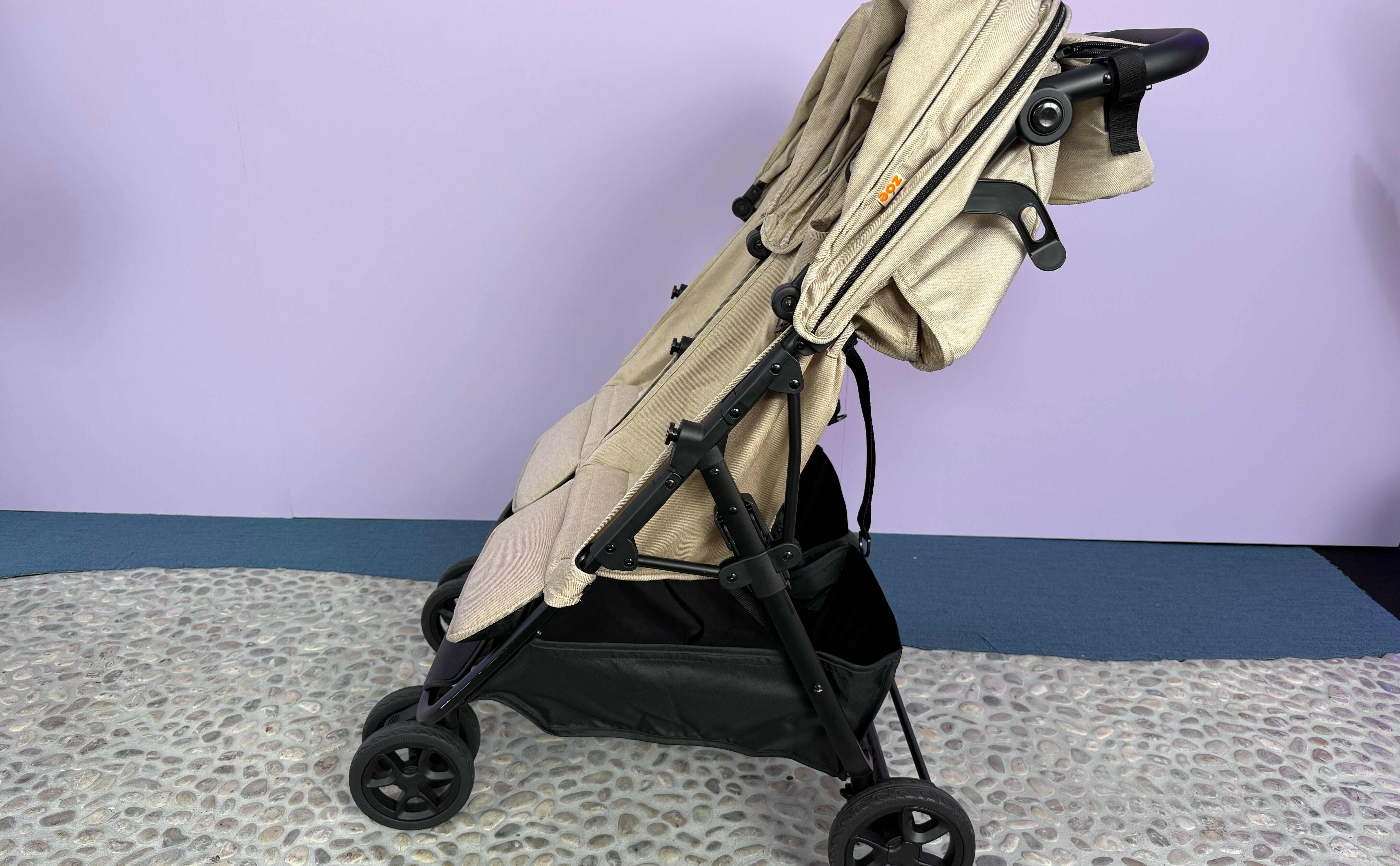 Zoe Twin Double Stroller With Canopies Closed.