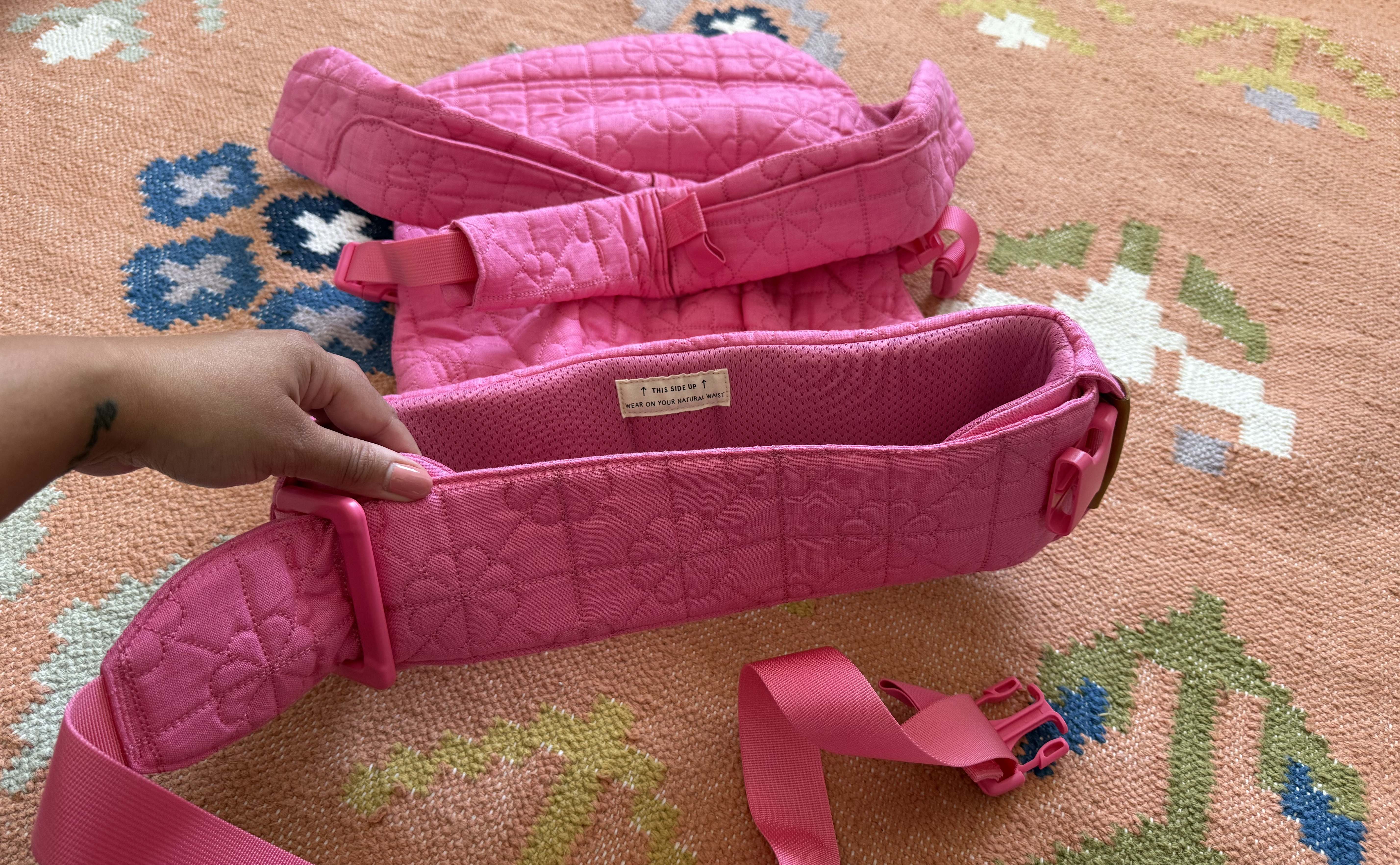 Close up of Wildbird Aerial belt buckle loops around.