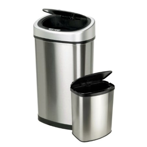 Nine Stars Touchless Automatic Motion Sensor Trash Can, Set of 2