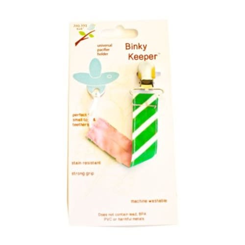 Jaq Jaq Bird Binky Keeper, Green Stripe