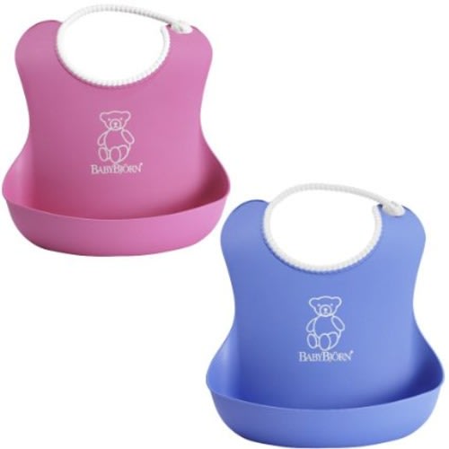 BabyBjorn Soft Bib 2 Pack - Blue/Pink