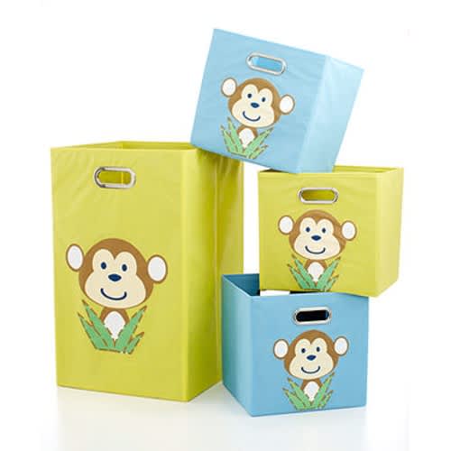 Nuby Monkey 4 Piece Storage Bin and Hamper Set - Kids & Baby Organization - For The Home - Macy's