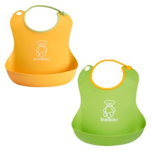 BABYBJRN Soft Bib - Green/Yellow 2Pk