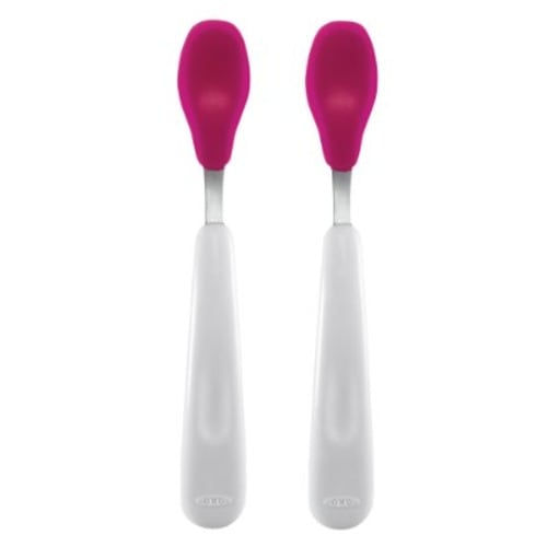 OXO Tot Feeding Spoon Set with Soft Silicone, Aqua