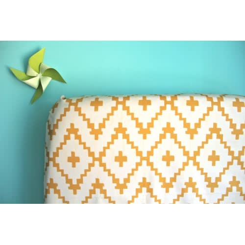 Mustard Southwest Diamonds Crib Sheet | Iviebaby.com | Iviebaby