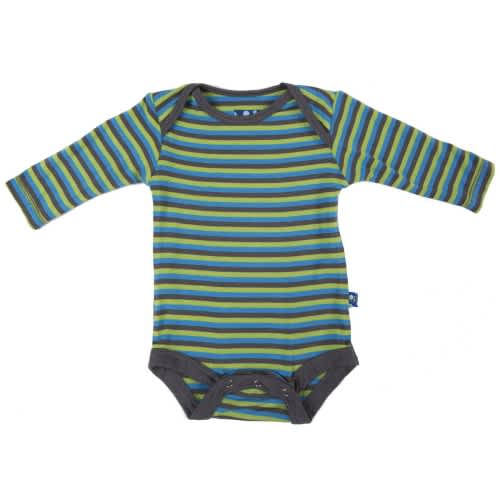 KicKee Pants Boys' Long Sleeve Onesie - Color: Boy Farm Stripe