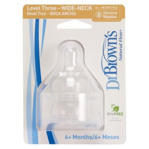 Dr. Browns Wide Neck Level 3 Nipple - (2 pack)