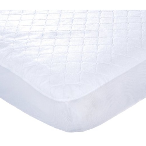 Carter's Keep Me Dry Waterproof Fitted Quilted Crib Pad, White