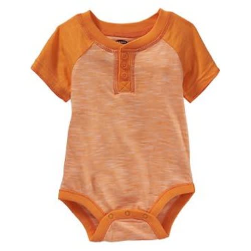 Short-Sleeved Henley Bodysuits for Baby | Old Navy