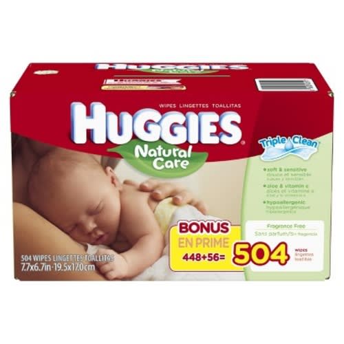 HUGGIES Natural Care Baby Wipes Refills - 504 Count