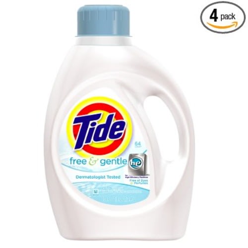 Tide Free And Gentle He Liquid Laundry Detergent 100 Fl Oz (Pack of 4)