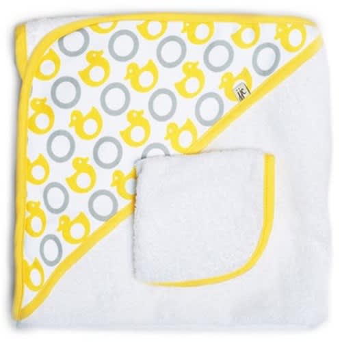 JJ Cole Hooded Towel Set - Yellow Ducks