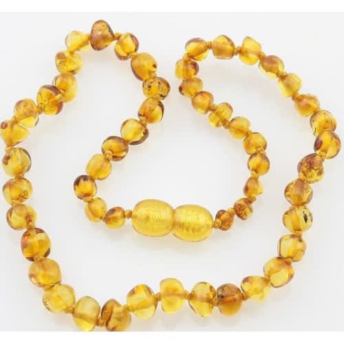 Baroque Lemon Baltic Amber Baby Teething Necklace - $18.99