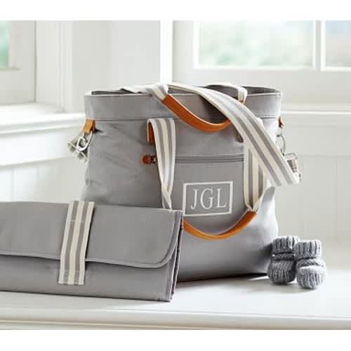 Gray Classic Tote Diaper Bag | Pottery Barn Kids