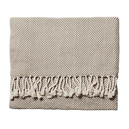 Stone Herringbone Throw