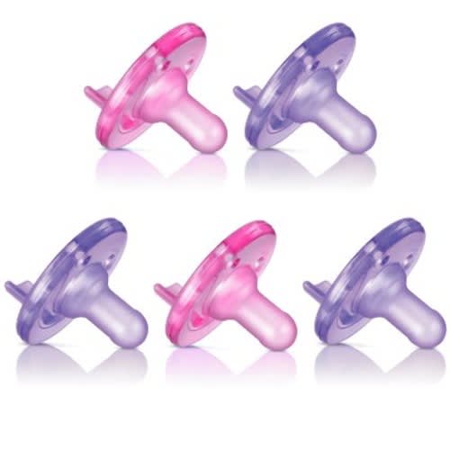 Philips Avent 0-3 Months Soothie - 5 Pack (Pink & Purple)