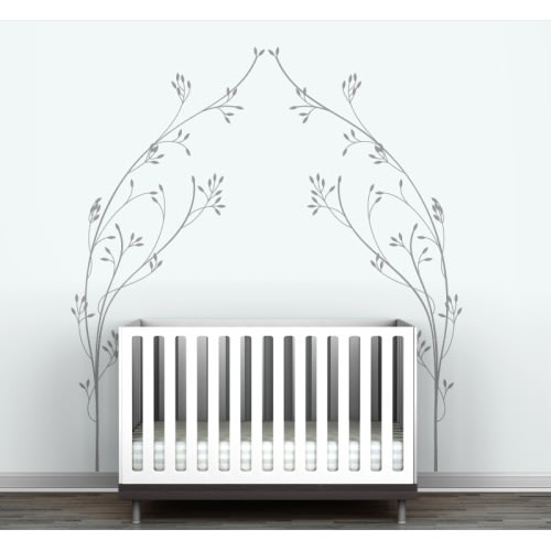 Littlelion Studio Blossom Vineyard Canopy Wall Decal - Metallic Silver