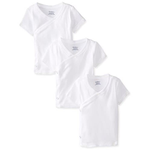 Gerber Unisex-Baby Newborn 3 Pack Short Sleeve Side Snap Shirt : Bodysuits