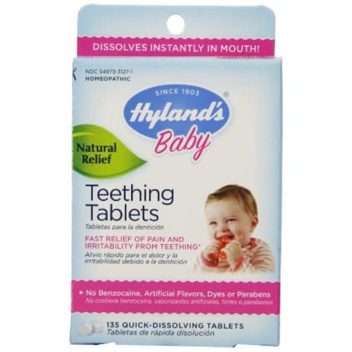 Hyland's Homeopathic Teething Tablets 100% Natural Symptomatic Relief for Teething in Children 135 Tablets