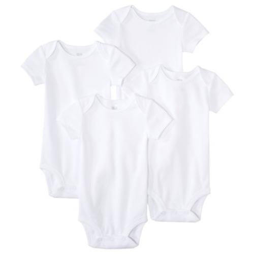Just One YouMade by Carter's Newborn 4 Pack Short-sleeve Bodysuit - White