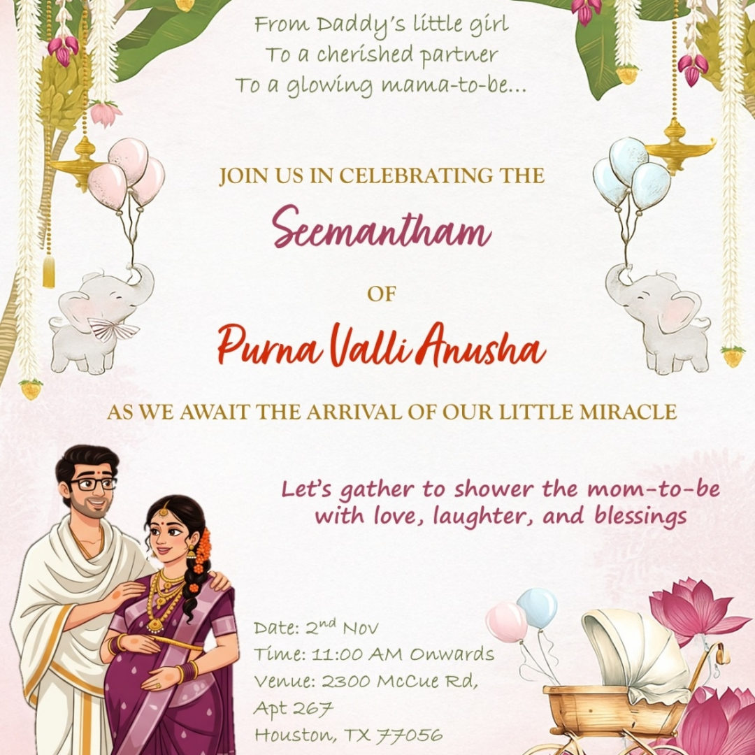 Photo shared by Krishna Chaitanya for their Babylist baby registry.