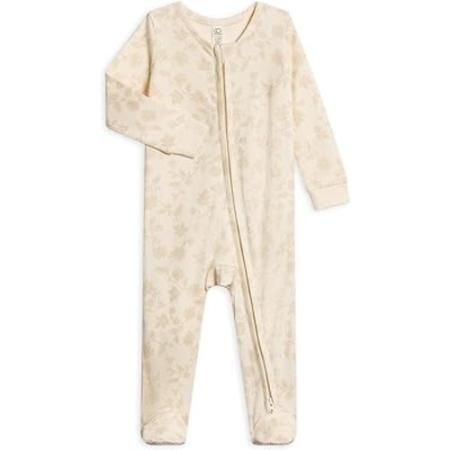 Colored Organics Baby Zip-Up Footed Sleeper with 2-Way Zipper - Newborn Organic Cotton Pajamas