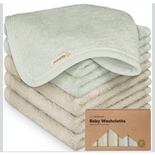 Amazon.com : 6-Pack Baby Washcloths – Soft Absorbent Viscose from Bamboo Washcloths for Face, Body, Baby Towels for Newborn, Kids, Toddlers, Infant,Gentle on Sensitive Skin,10x10 Reusable Face Towels(Stone/Dove) : Baby