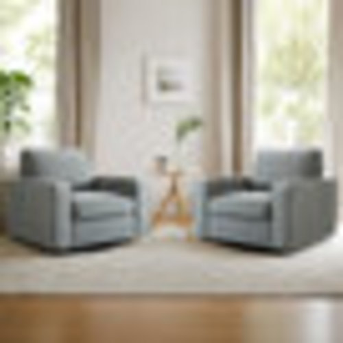 Ebern Designs 36.2" Wide Upholstered Swivel Accent Armchair & Reviews | Wayfair