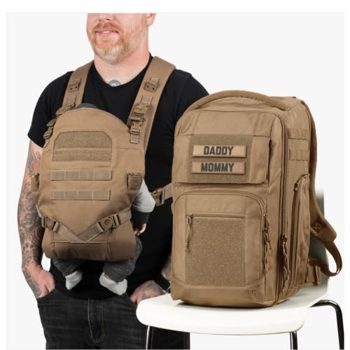 Everyday Diaper Backpack + Baby Carrier Bundle by Tactical Baby Gear