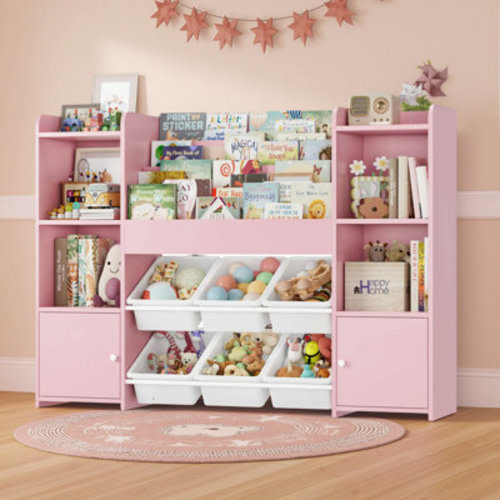 Winston Porter 46.9"W Kids Bookshelf with 6 Storage Cubbies, Toy Organizer with Storage Shelves, for Playroom, School & Reviews | Wayfair