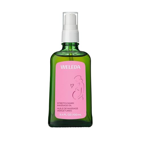 Weleda Stretch Mark Pregnancy Massage Oil, 3.4 Fluid Ounce, Plant Rich Oil with Vitamin E, Sweet Almond, Jojoba and Arnica Oils