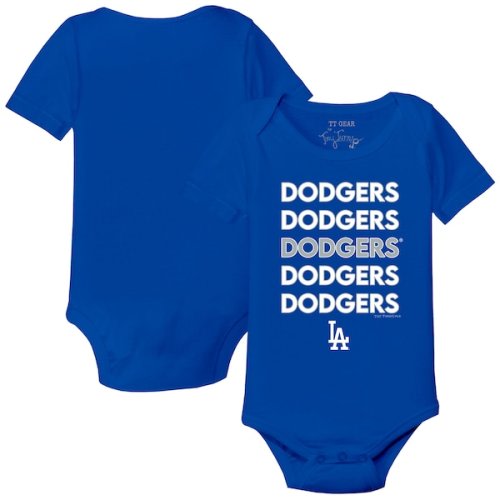 Infant Los Angeles Dodgers Tiny Turnip Royal Stacked Bodysuit