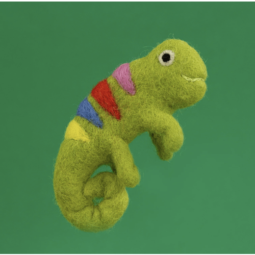 Felt Chameleon Finger Puppet