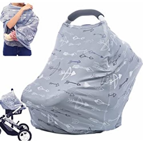 Breastfeeding Cover Carseat Canopy - Multi Use Car Seat Covers for Babies, Infant Stroller Cover, Baby Shower Gifts for Boys and Girls
