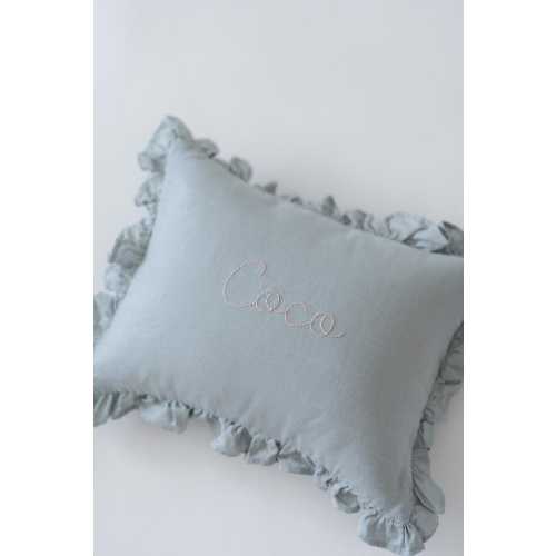 Hand-Embroidered Nursery Pillow | Custom Name Pillow