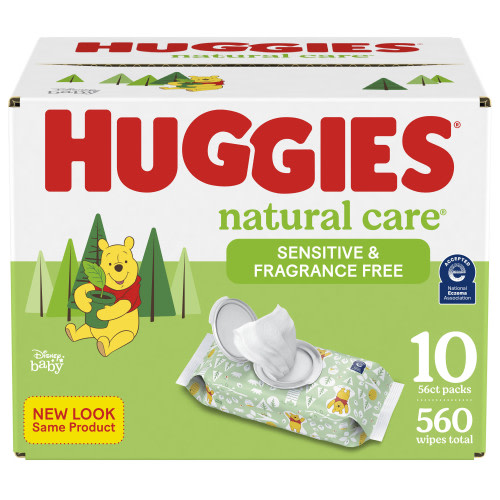 Huggies Natural Care Sensitive Baby Wipes (Options Available)