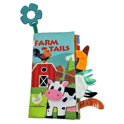 Soft CrinkleInfant UnbreakableToddler Baby Books for 0-6 Months, Vivid Farm Tail,Teething Toys,Tummy Time Toys,Early Touch Feel Book Gift for Newborn Essentials.