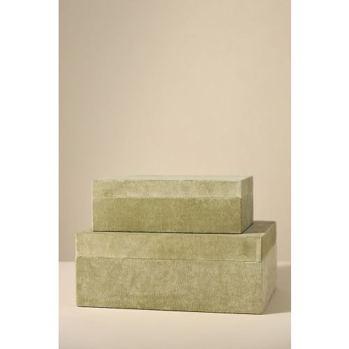 Lulu Velvet Covered Boxes, Set of 2