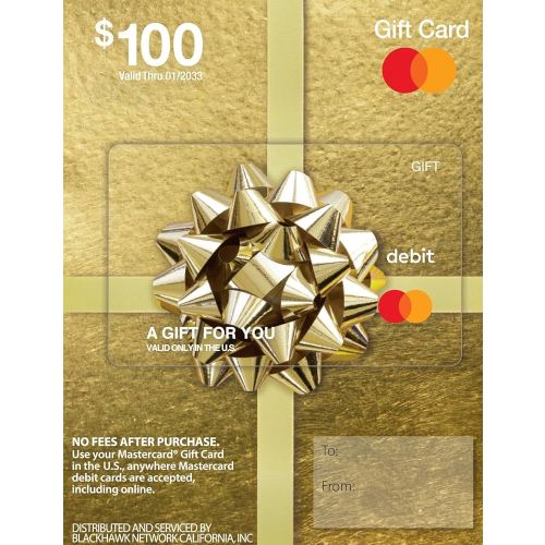 MasterCard Physical Gift Card – $100 (plus $5.95 Purchase Fee)