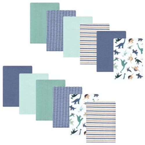 Luvable Friends Hudson Baby Flannel Burp Cloths 12pk Set