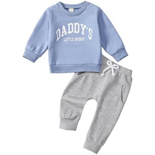 Infant Baby Boy Fall Clothes Long Sleeve Sweatshirt Pant Toddler Winter Outfits Set