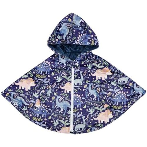 Pea Pod Baby Car Seat Poncho Coat with Hood Design,Double Layer Warm with Minky Dot Fabric