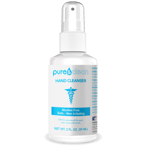 Hand Cleanser - 2 oz. Spray Bottle - 150 ppm HOCl