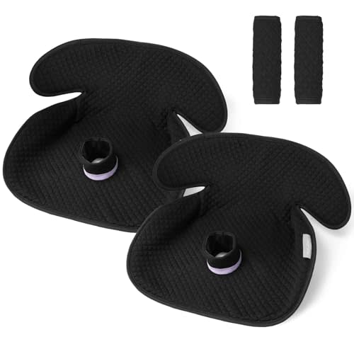 TinlyFinly Baby Potty Training Car Seat Protector Cover, 2 Pack, Black | Washable & Waterproof & Leakproof, Carseat Piddle Pad for Baby Infant Toddler, Prevents Pee