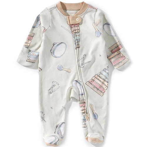 Burt's Bees Baby Long Sleeves Making Music Sleep & Play Footie