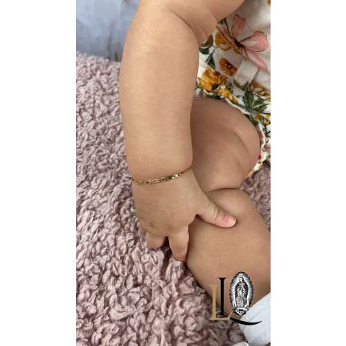 14K Gold Filled Baby Bracelet: Valentino Link Chain