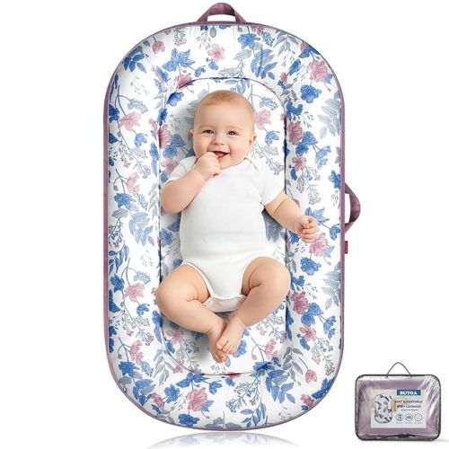 BUTOA Baby Lounger, Portable Infant Support Cushion for Newborn 0-24 Months